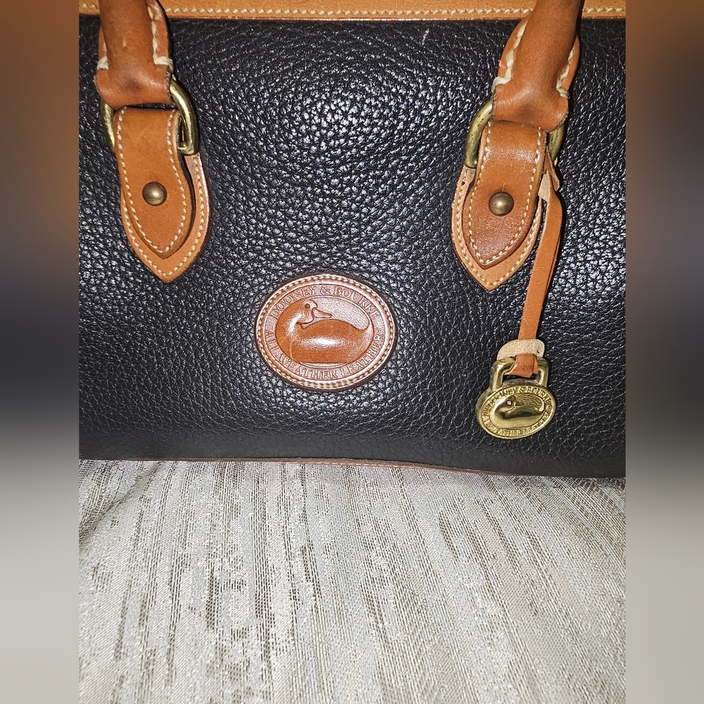 Dooney & Bourke Black and Tan Shoulder Bag